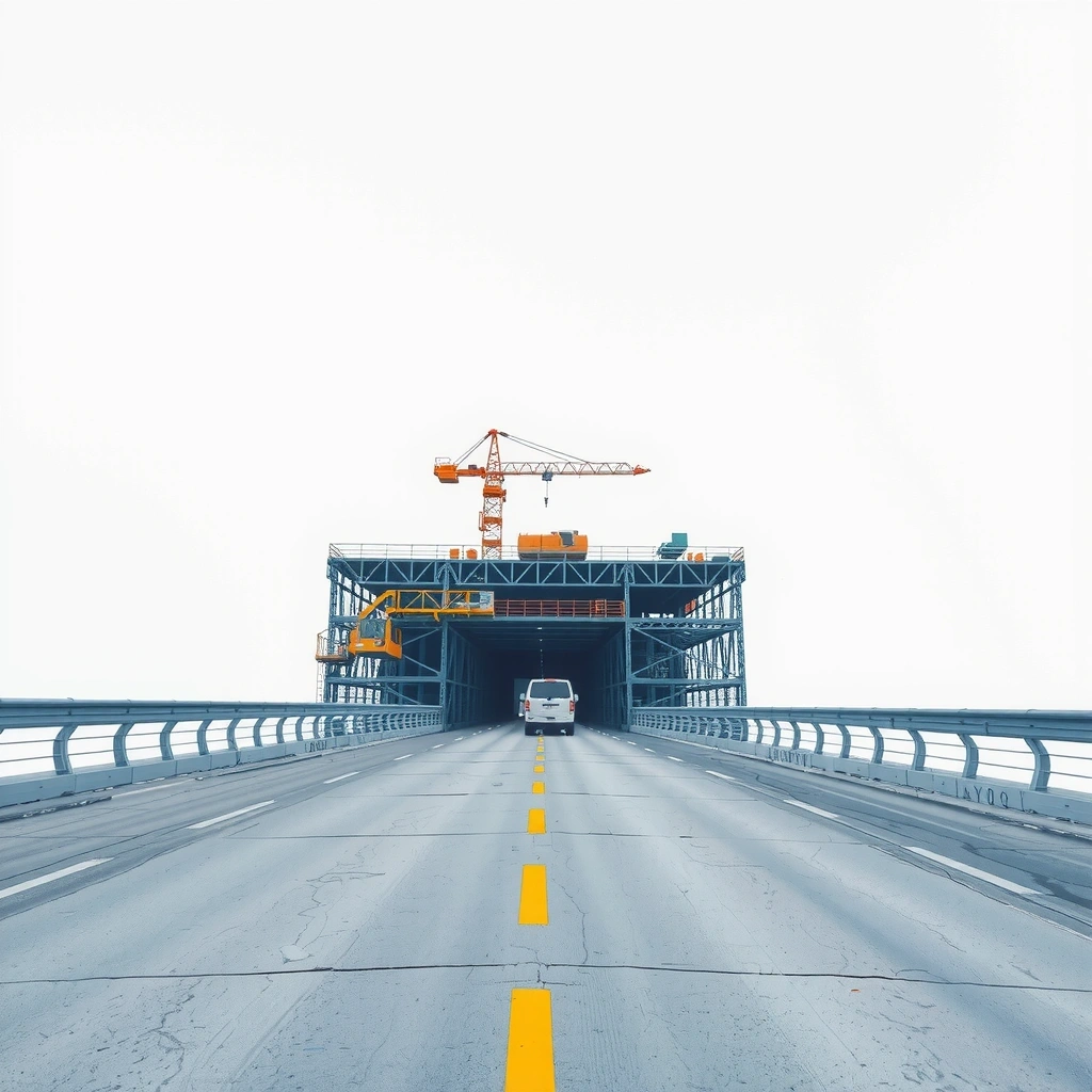 Large-scale infrastructure project including roads and bridges